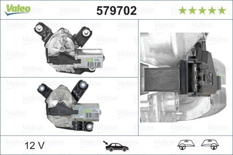 VALEO 579702 Wischermotor Heck