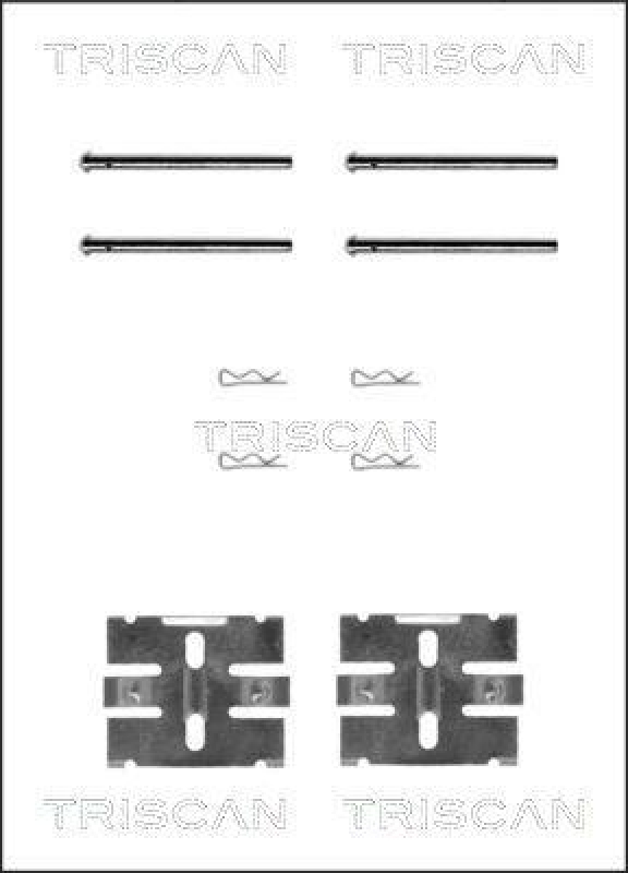 TRISCAN 8105 271206 Montagesatz, Scheibenbremsbelag für Volvo (Girling-System)