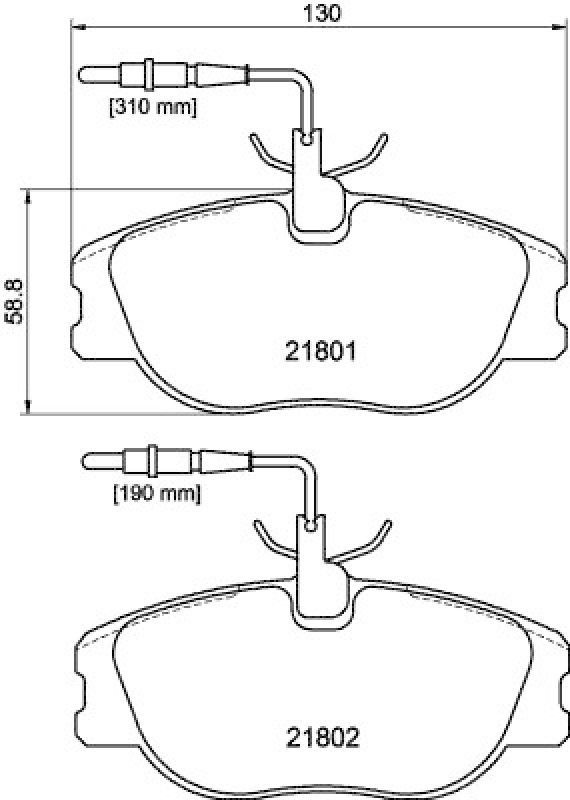 HELLA 8DB 355 018-171 Bremsbelagsatz Scheibenbremse