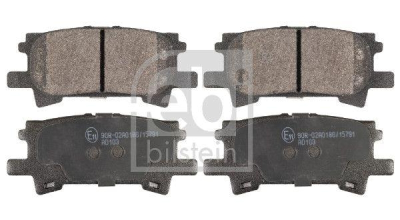 FEBI BILSTEIN 116334 Bremsbelagsatz für TOYOTA