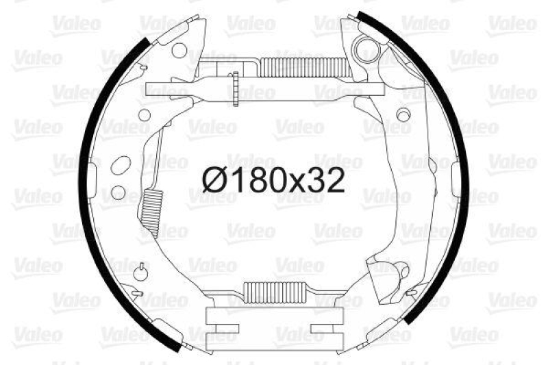 VALEO 554875 Bremsbacken-Satz-KIT