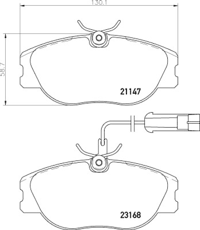 HELLA 8DB 355 018-181 Bremsbelagsatz Scheibenbremse