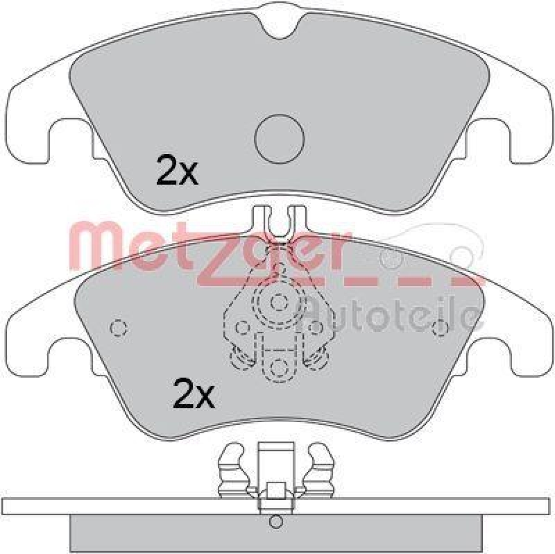 METZGER 1170509 Bremsbelagsatz, Scheibenbremse WVA 24 310