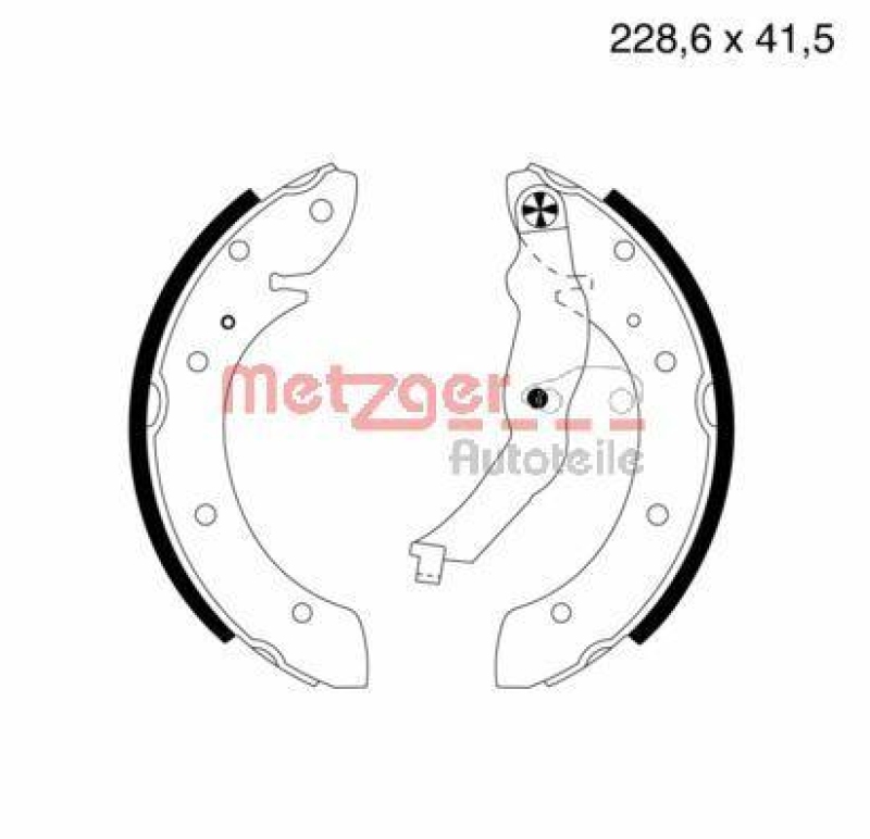 METZGER Bremsbackensatz