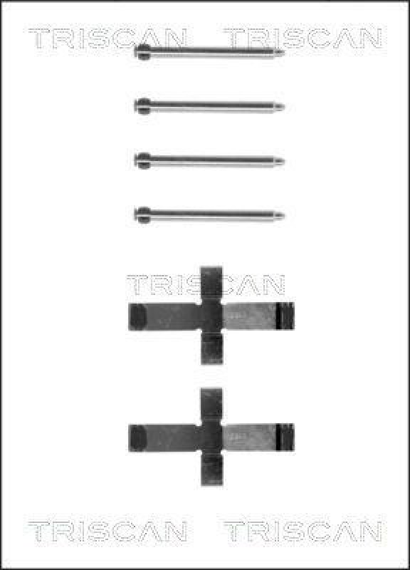 TRISCAN 8105 271219 Montagesatz, Scheibenbremsbelag für Volvo (Ate-System)