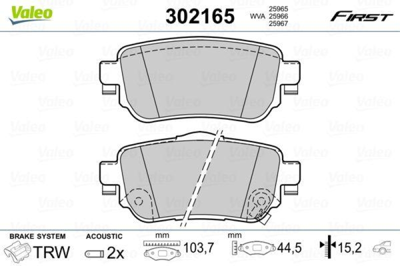 VALEO 302165 SBB-Satz FIRST