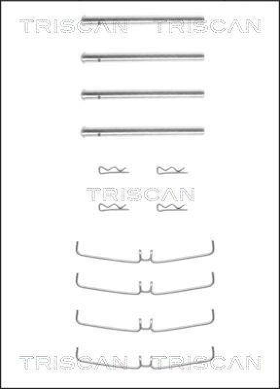 TRISCAN 8105 271359 Montagesatz, Scheibenbremsbelag für Volvo