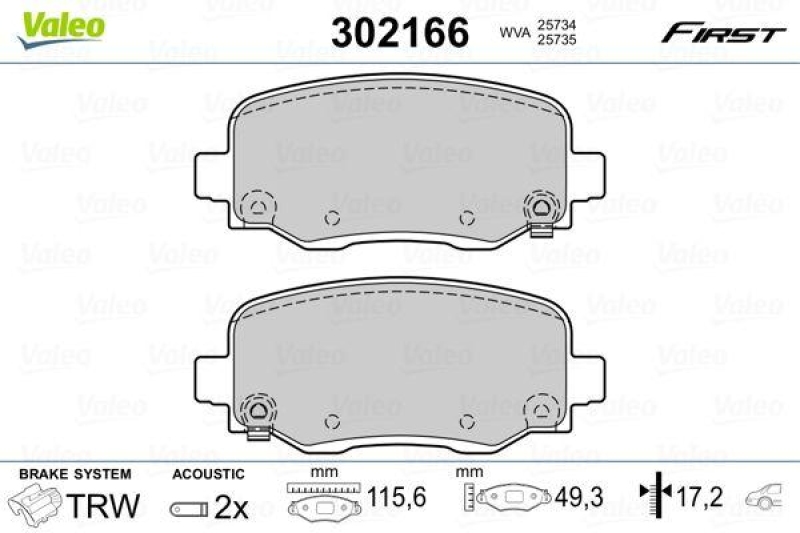 VALEO 302166 SBB-Satz FIRST