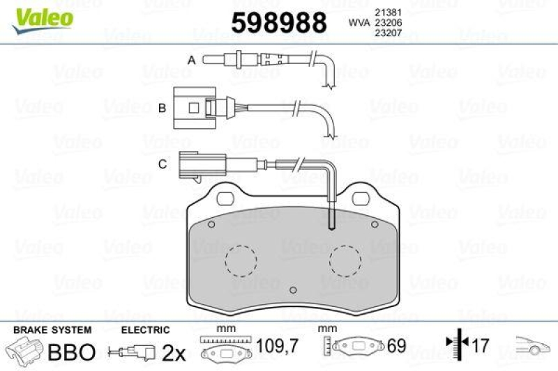 VALEO 598988 SBB-Satz PREMIUM