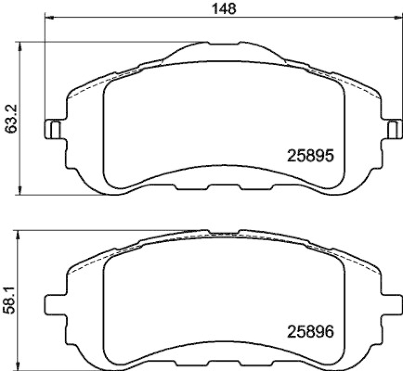 HELLA 8DB 355 021-321 Bremsbelagsatz Scheibenbremse