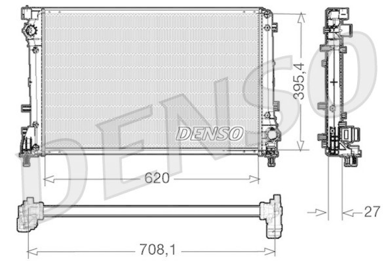 DENSO DRM09163 Kühler FIAT 500 (312) 1.4 Abarth (2008 - )