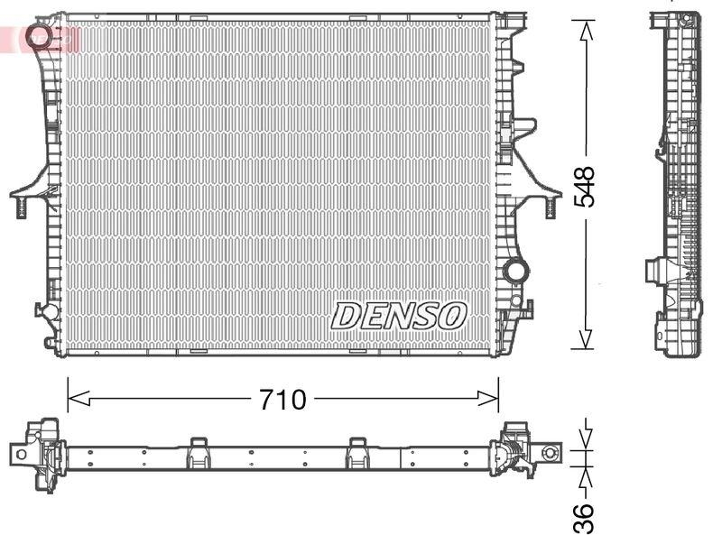 DENSO DRM02026 Kühler VW TOUAREG 5.0 V10 TDI (10/2002->05/2010)