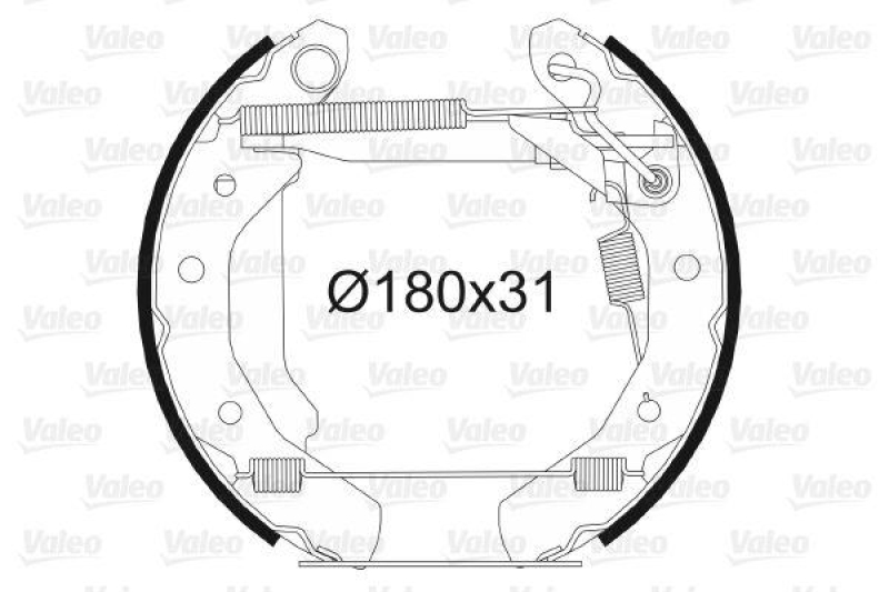 VALEO 554878 Bremsbacken-Satz-KIT