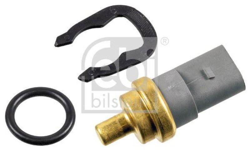 FEBI BILSTEIN 29318 Kühlmitteltemperatursensor mit Dichtung und Haltefeder für VW-Audi