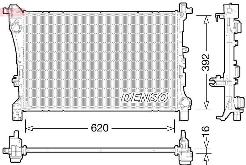 DENSO DRM09166 Kühler FIAT 500L 1.4 (2012 - )