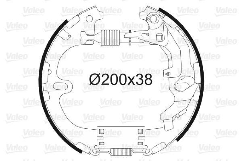 VALEO 554880 Bremsbacken-Satz-KIT