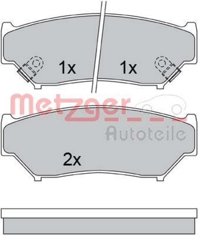 METZGER 1170528 Bremsbelagsatz, Scheibenbremse WVA 21 907