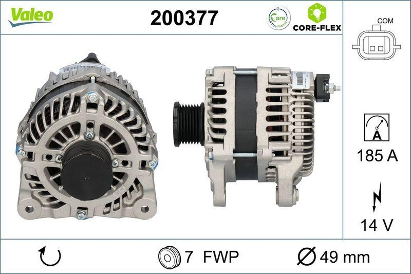 VALEO 200377 Generator - CORE-FLEX - OPEL