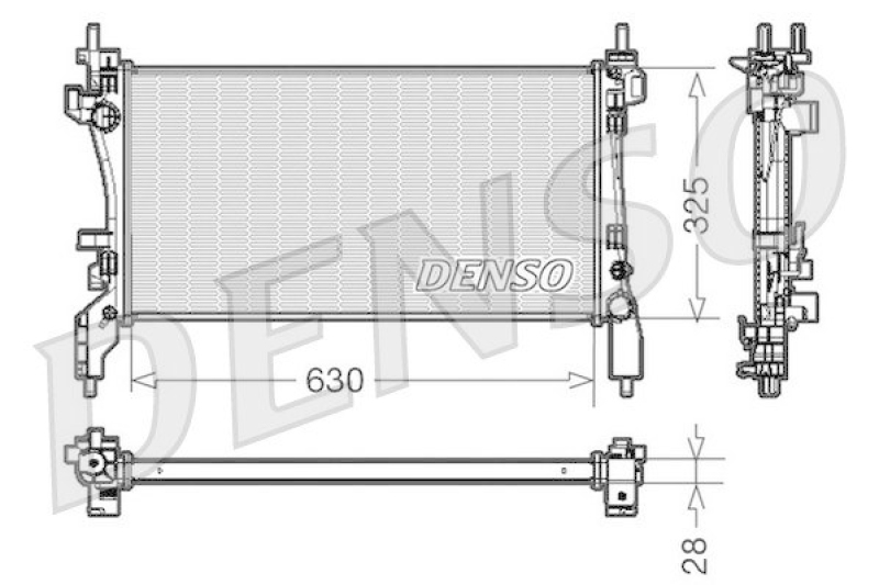 DENSO DRM09173 Kühler FIAT QUBO (225) 1.3 D Multijet (2008 - )