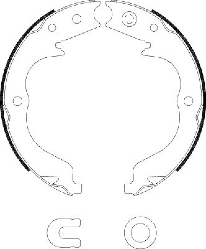 HELLA 8DA 355 050-041 Bremsbackensatz für MITSU./SUBARU/P.S.A