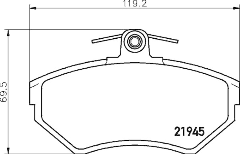 HELLA 8DB 355 018-251 Bremsbelagsatz Scheibenbremse