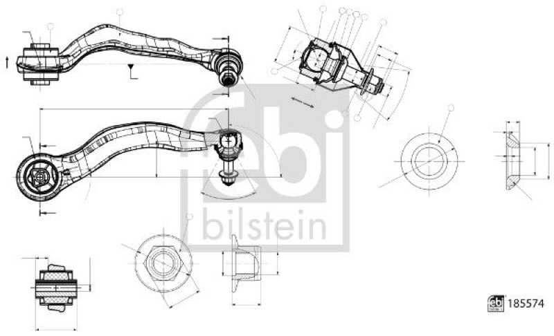 FEBI BILSTEIN 185574 Querlenker mit Lager und Gelenk für BMW