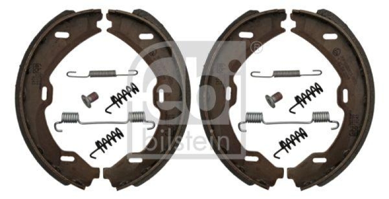 FEBI BILSTEIN 23199 Bremsbackensatz für Feststellbremse, mit Anbaumaterial für Mercedes-Benz