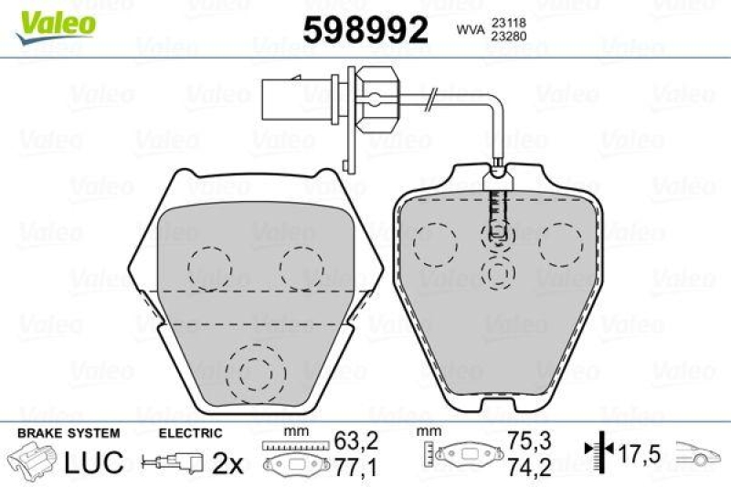 VALEO 598992 SBB-Satz PREMIUM