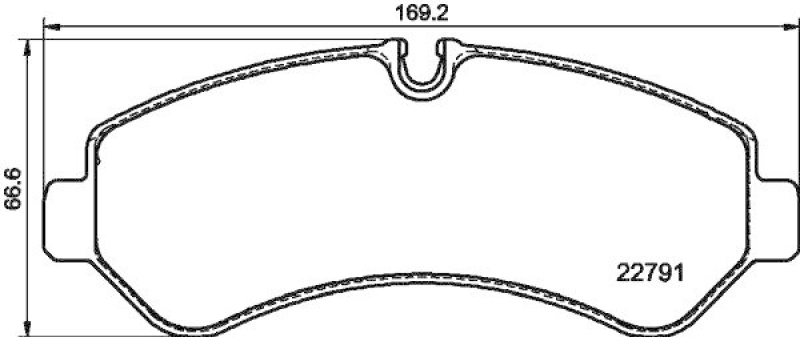 HELLA 8DB 355 039-131 Scheibenbremsbelagsatz