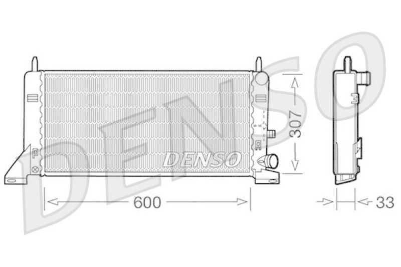 DENSO DRM10023 Kühler FORD ESCORT IV (GAF, AWF, ABFT) 1.3 (1986 - 1990)