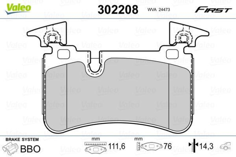 VALEO 302208 SBB-Satz FIRST