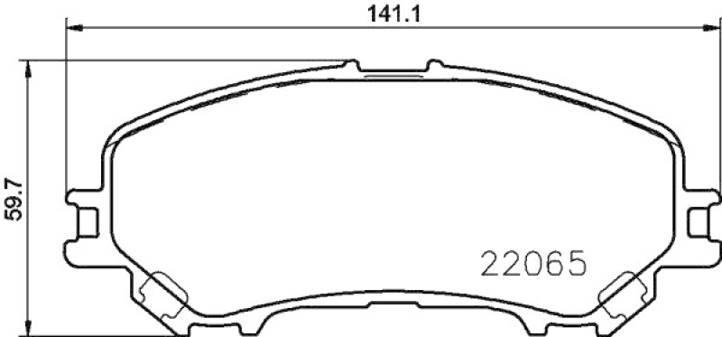 HELLA 8DB 355 021-691 Bremsbelagsatz Scheibenbremse