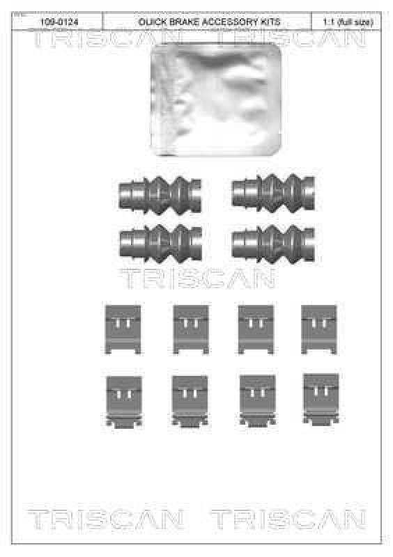 TRISCAN 8105 281601 Montagesatz, Scheibenbremsbelag für Peugeot, Citroen, Ds