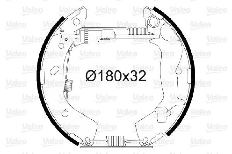 VALEO 554884 Bremsbacken-Satz-KIT