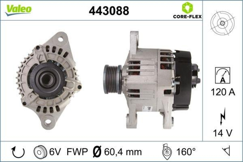 VALEO 443088 Gernerator - CORE-FLEX FIAT