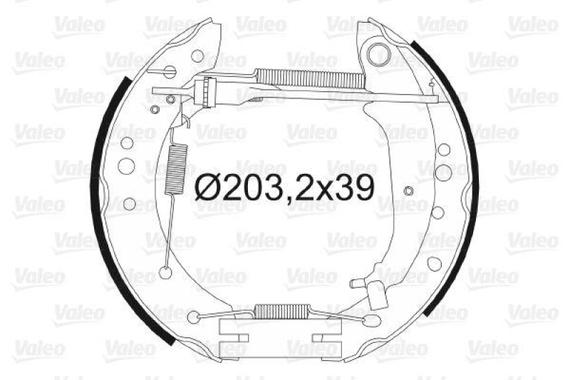 VALEO 554885 Bremsbacken-Satz-KIT