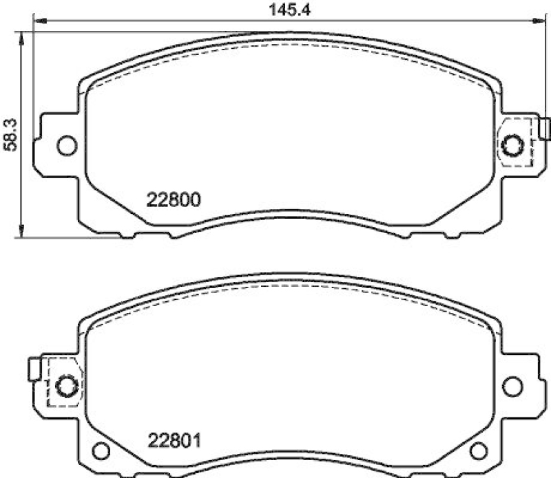 HELLA 8DB 355 039-161 Scheibenbremsbelagsatz