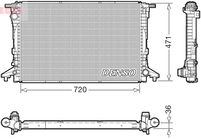 DENSO DRM02047 Kühler VW TOUAREG (CR7, RC8) 3.0 TDI (17-)