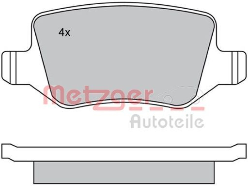 METZGER 1170028 Bremsbelagsatz, Scheibenbremse WVA 23 138