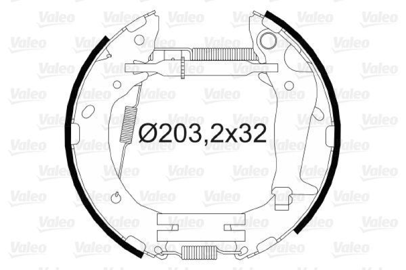 VALEO 554886 Bremsbacken-Satz-KIT