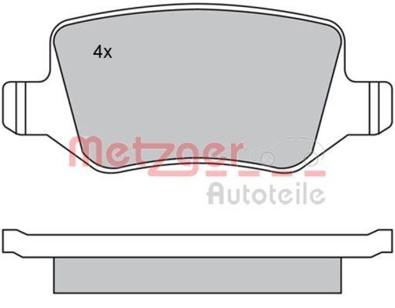 METZGER 1170028 Bremsbelagsatz, Scheibenbremse WVA 23 138