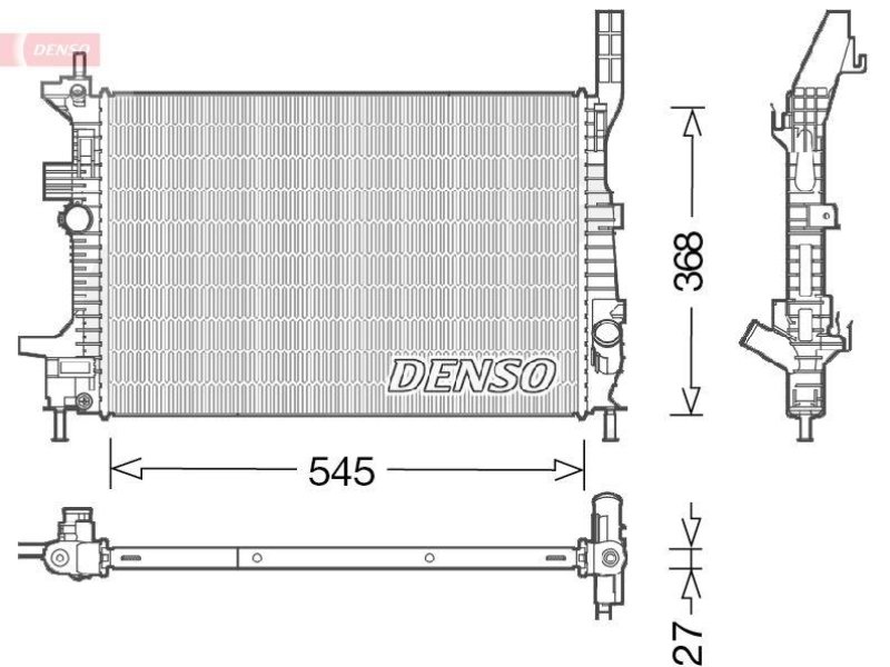 DENSO DRM10028 Kühler FORD FOCUS III 1.0 EcoBoost (12 - )