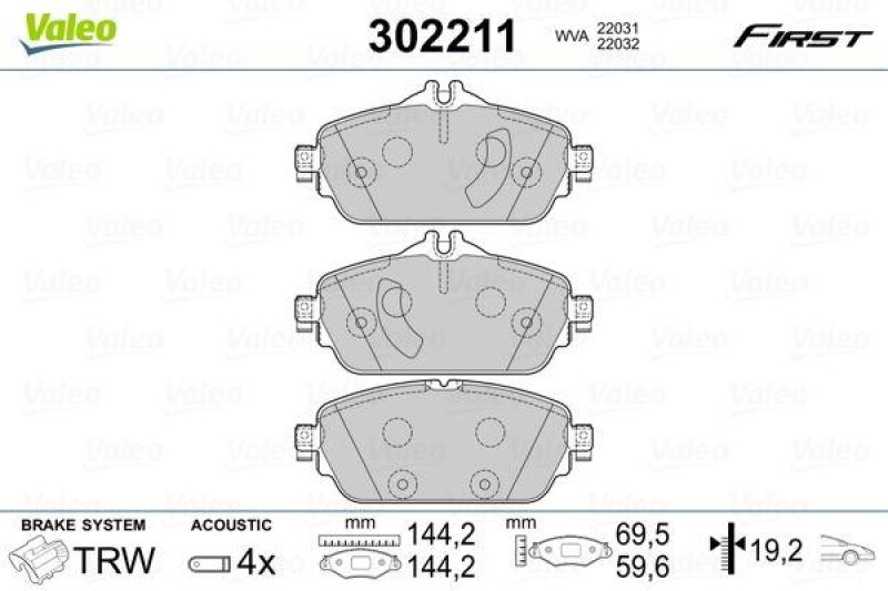 VALEO 302211 SBB-Satz FIRST