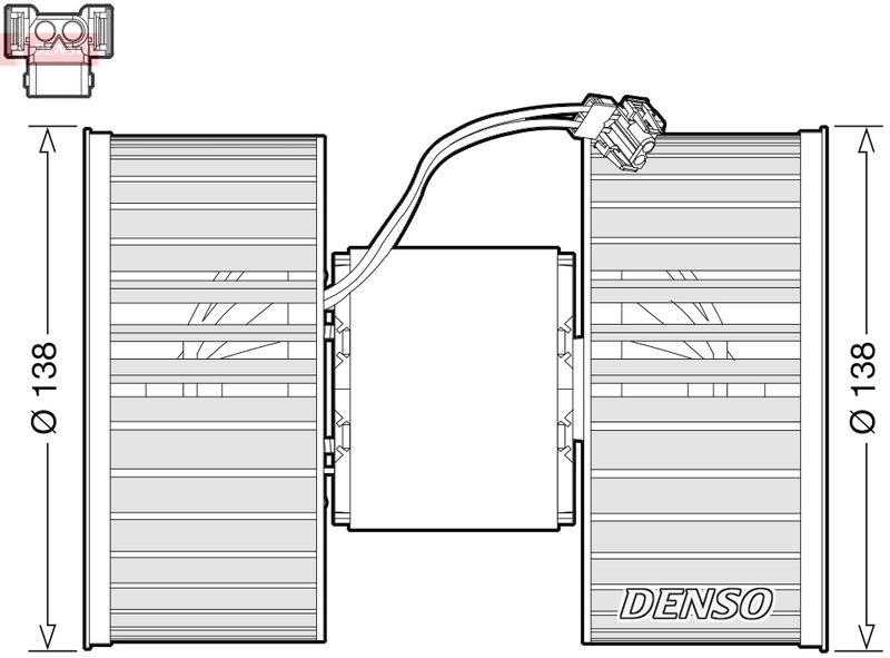 DENSO DEA05006 Innenraumgebläse BMW X3 (E83) 2.0 d 2.0 (00-08)