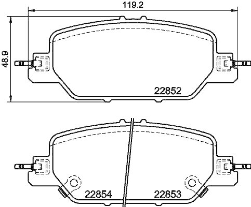 HELLA 8DB 355 039-191 Scheibenbremsbelagsatz