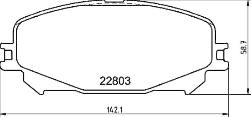 HELLA 8DB 355 039-201 Scheibenbremsbelagsatz