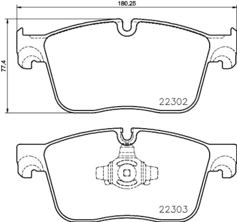 HELLA 8DB 355 024-661 Bremsbelagsatz Scheibenbremse