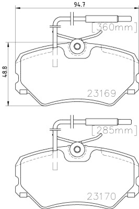 HELLA 8DB 355 018-401 Bremsbelagsatz Scheibenbremse