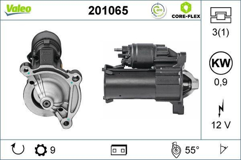 VALEO 201065 Starter - CORE-FLEX - CITROEN AX