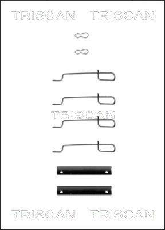 TRISCAN 8105 281146 Montagesatz, Scheibenbremsbelag für Peugeot